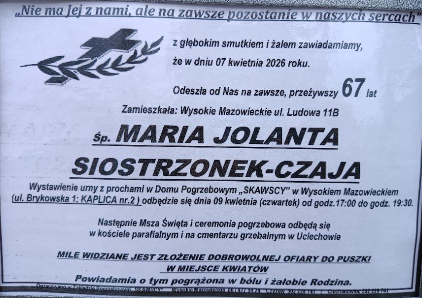 Maria Jolanta Siostrzonek-Czaja