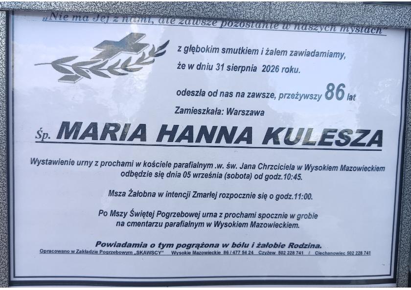 Maria Hanna  Kulesza 