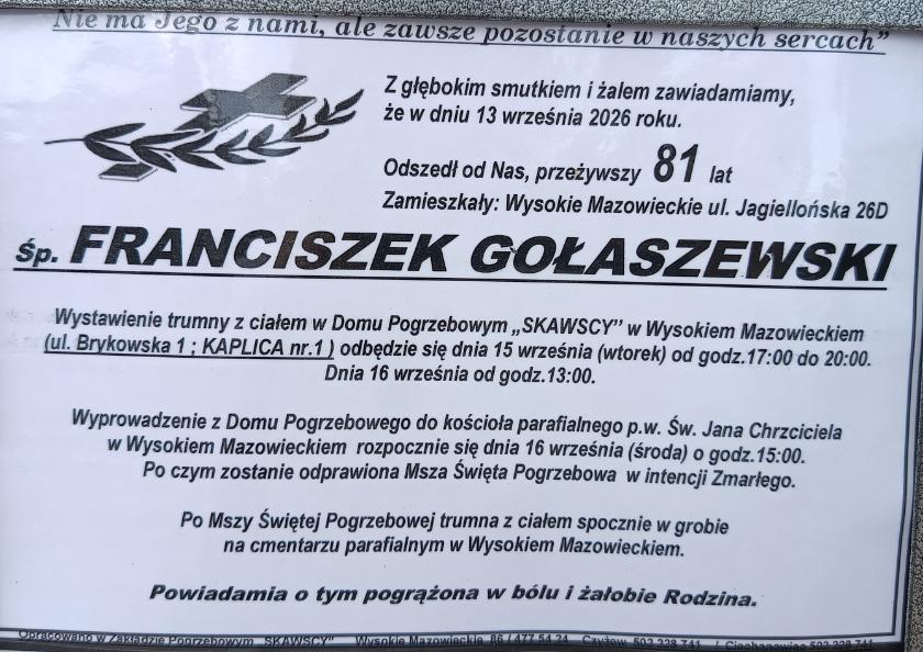 Franciszek  Gołaszewski 