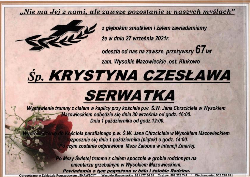 Krystyna Czesława Serwatka