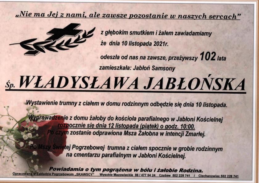 Władysława Jabłońska