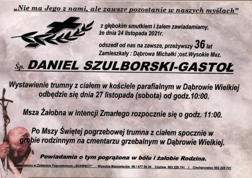 Daniel Szulborski Gastoł