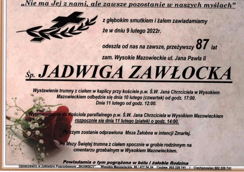 Jadwiga Zawłocka
