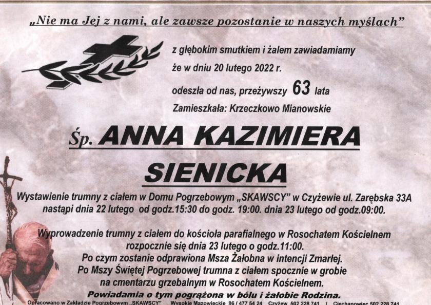 Anna Kazimiera Sienicka