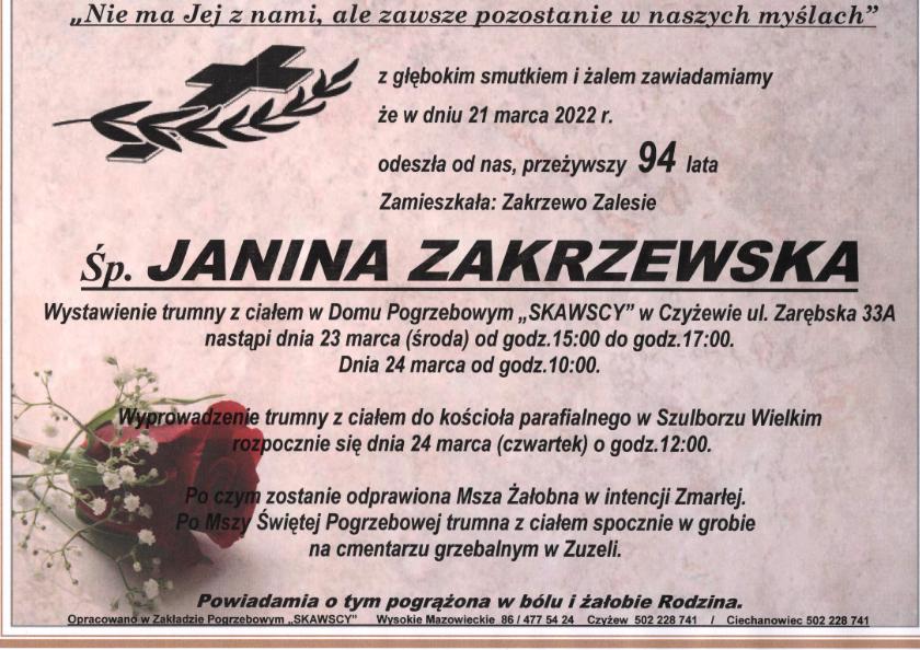 Janina Zakrzewska 