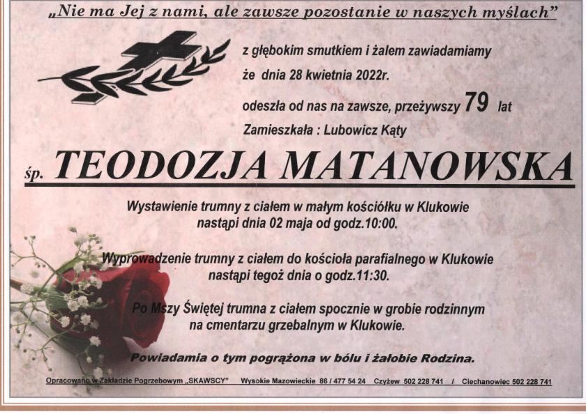 Teodozja  Matanowska