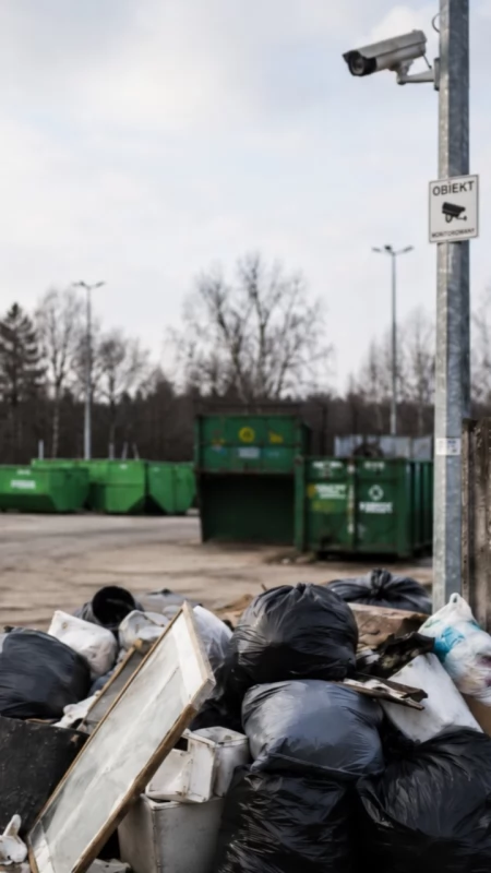 Mandaty za podrzucanie śmieci pod PSZOK w gminie Ciechanowiec. Sprawców ujawnił monitoring