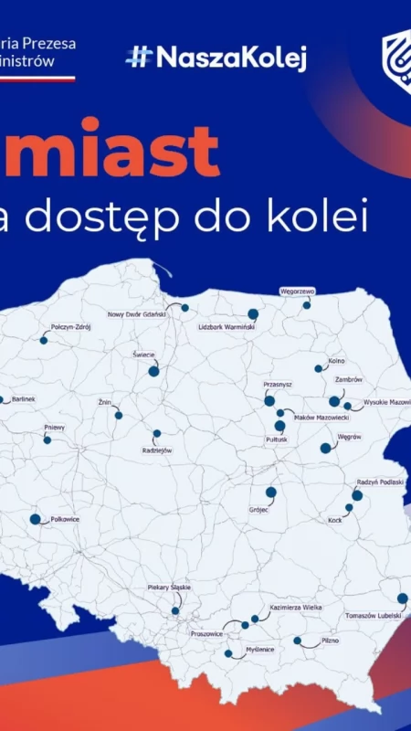 Kolej ma dotrzeć do Wysokiego Mazowieckiego. Miasto na rządowej mapie