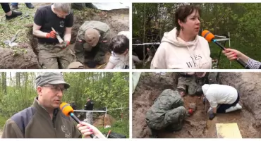 Gm. Szepietowo: Szczątki polskiego żołnierza odnalezione w lesie [FOTO + VIDEO]