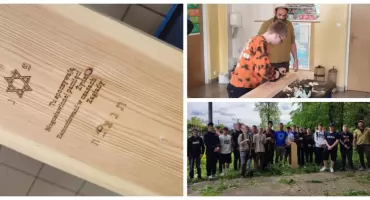 Drewniana macewa stanęła na cmentarzu żydowskim w Wysokiem Mazowieckiem [foto]