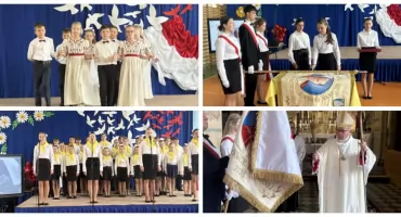 Szkoła Podstawowa im. Jana Pawła II w Jabłonce Kościelnej ma nowy sztandar [foto]
