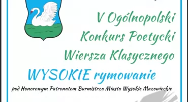 V Ogólnopolski Konkurs Poetycki Wiersza Klasycznego - zaproszenie do poetyckiej rywalizacji