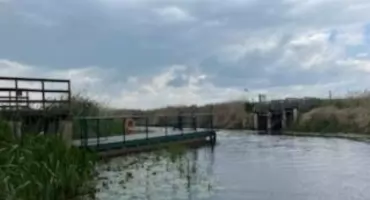 Zamknięta kładka Waniewo – Śliwno. Narwiański Park Narodowy ostrzega: bardzo niski stan wody