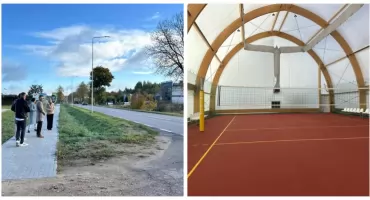 Nowe oświetlenie na ul. Sienkiewicza w Ciechanowcu i boisko wielofunkcyjne w Łempicach [foto]