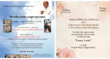 Montaż artystyczny oraz promocja tomiku poezji. MOK w Wysokiem Mazowieckiem zaprasza