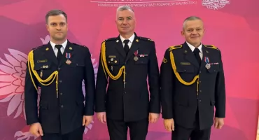  Strażacy z Wysokiego Mazowieckiego z odznaczeniami za zasługi dla ochrony przeciwpożarowej