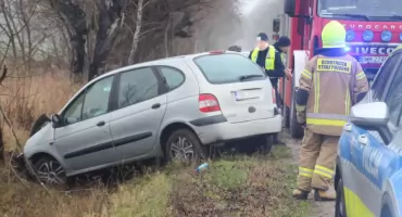 Wypadek w Szepietowie-Wawrzyńcach. Kierowca trzeźwy, jedna osoba poszkodowana [foto]