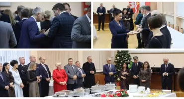 Świąteczne spotkanie w Starostwie Powiatowym w Wysokiem Mazowieckiem [FOTO]