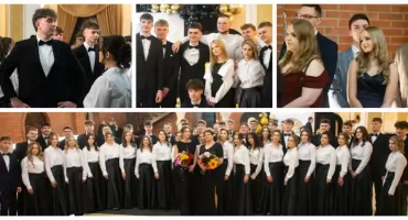 Studniówkowy start w powiecie. Maturzyści ZSZ im. St. Staszica zatańczyli poloneza [FOTO + VIDEO]