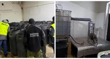 Służby rozbiły bimbrownię w województwie podlaskim. Ogromne ilości nielegalnego alkoholu przejęte