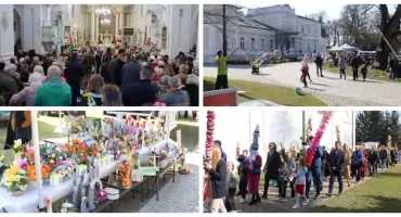 Od procesji do wielkanocnego bazarku - barwna Niedziela Palmowa w Ciechanowcu [FOTO + VIDEO]