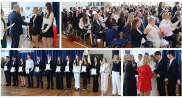 Po pięciu latach nauki pożegnali szkołę. Maturzyści „Staszica” odebrali świadectwa [FOTO]
