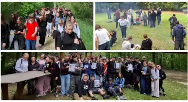 Uczniowie „Jedynki” ruszyli śladami patrona. XIII Pieszy Rajd Kościuszki w Wysokiem Mazowieckiem [foto]