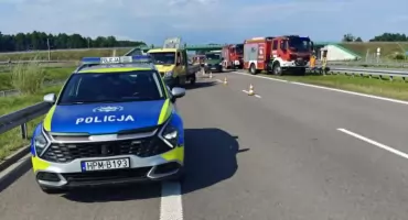 Wypadek na S8 w kierunku Białegostoku. Dwie osoby w szpitalu [foto]