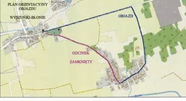 Droga Wyszonki Kościelne-Wyszonki Błonie zostanie zamknięta. Utrudnienia od 23 września